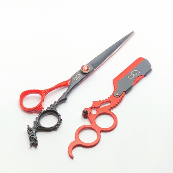 Barber Cutting Scissor and Single Edge Beard Razor - Picture 1 of 6